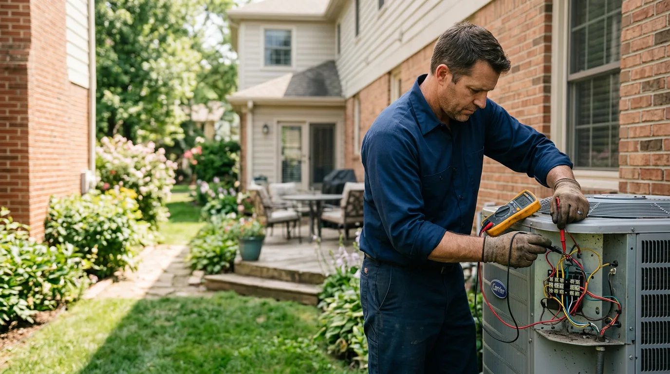 HVAC technician working near Glenmont, NY